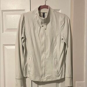 90 Degree By Reflex White Zip-Up Jacket